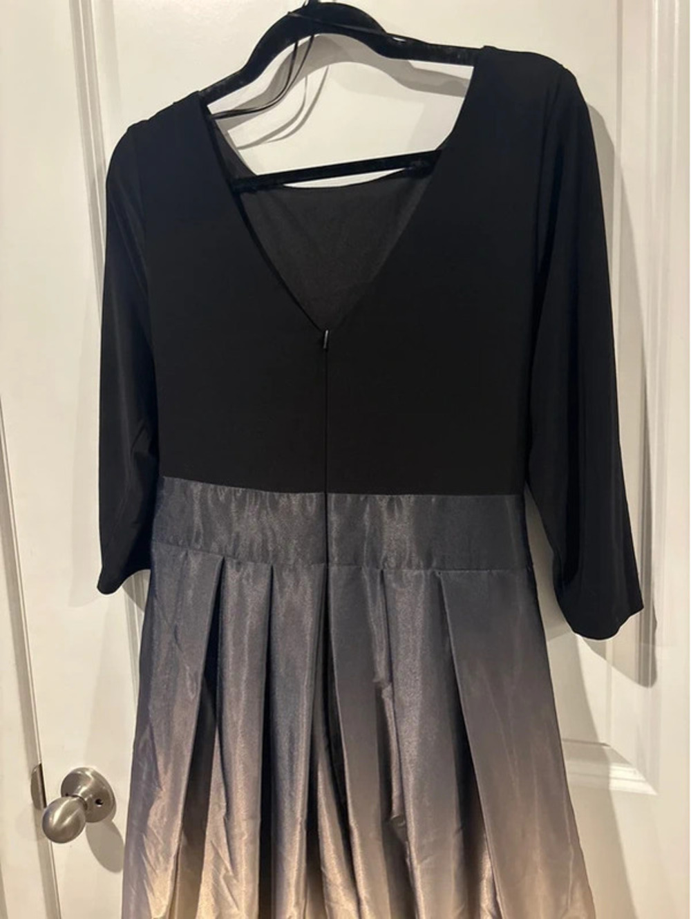 Long Satin Ombre Dress - Picture 12 of 13